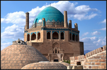 Картинка soltaniyeh dome города исторические архитектурные памятники солтание иран мавзолей купол