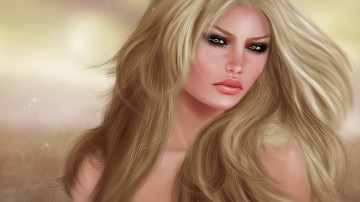 Картинка 3д графика portraits портрет блондинка