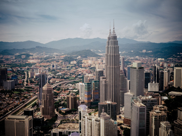 Обои картинки фото kuala, lumpur, malaysia, города, куала, лумпур, малайзия, панорама, здания