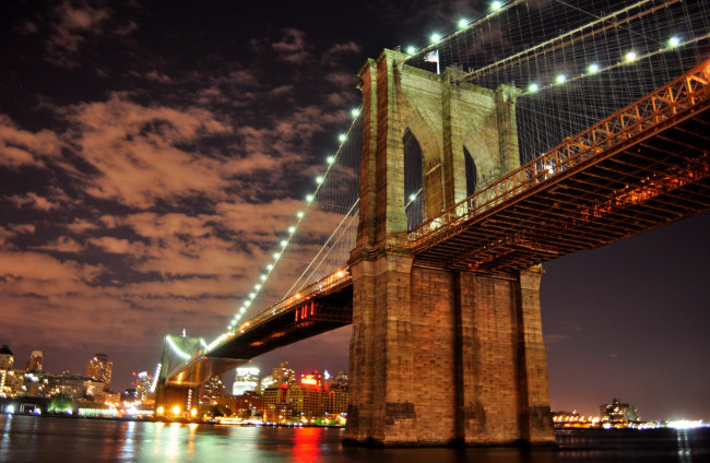 Обои картинки фото города, нью, йорк, сша, мост, на, бруклин