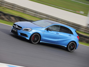 Картинка автомобили mercedes-benz a 45 amg au-spec w176 синий