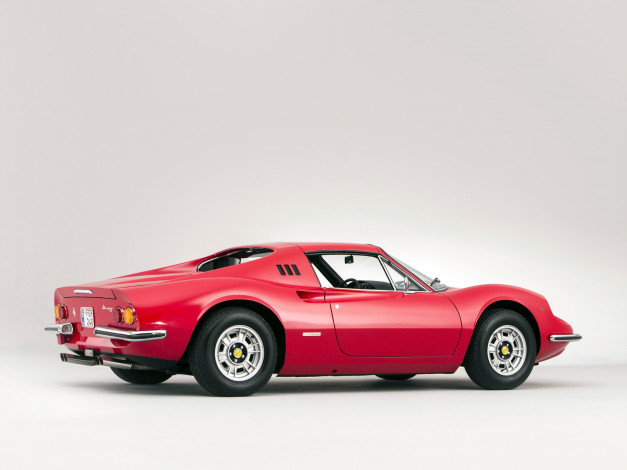 Обои картинки фото автомобили, ferrari, gts, 246, dino, красный