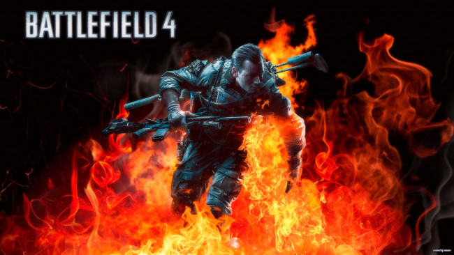 Обои картинки фото battlefield 4, видео игры, огонь, оружие, солдат