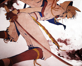 Картинка аниме touken+ranbu меч парень