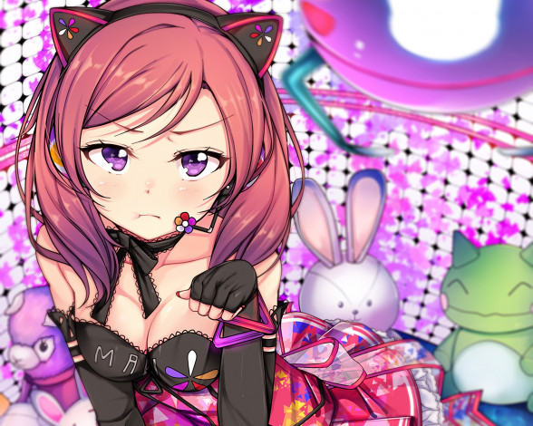 Обои картинки фото аниме, love live,  school idol project, nishikino, maki