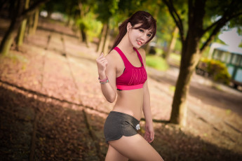 Картинка девушки -unsort+ азиатки девушка хобби костюм прогулка спорт