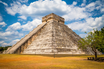 обоя chich&, 233, n itz&, 225,  - yucat&, n - mexico, города, - исторические,  архитектурные памятники, пирамида