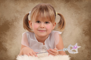 Картинка рисованное дети волшебная палочка взгляд улыбка девочка