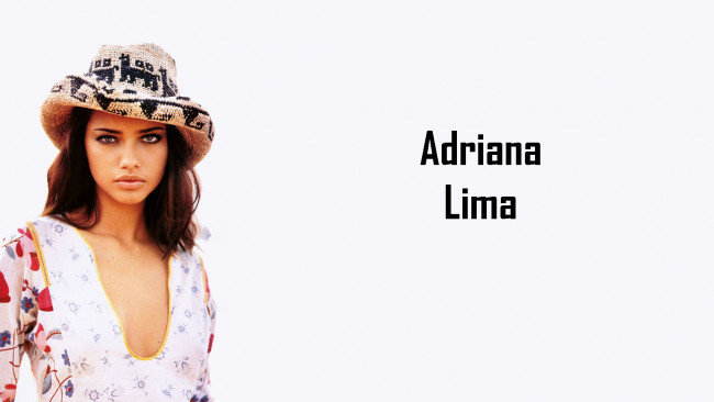Обои картинки фото девушки, adriana lima, адриана, лима, туника, шляпа, модель