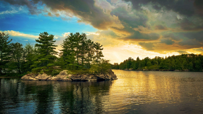 Обои картинки фото rusty island, voyageurs national park, minnesota, природа, реки, озера, rusty, island, voyageurs, national, park