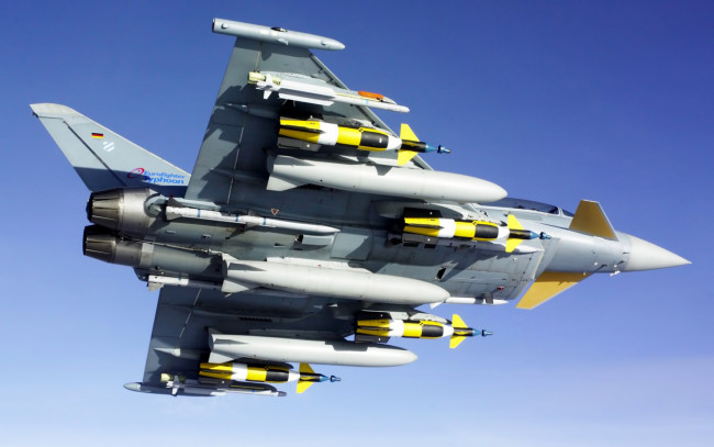 Обои картинки фото авиация, боевые, самолёты, eurofighter typhoon