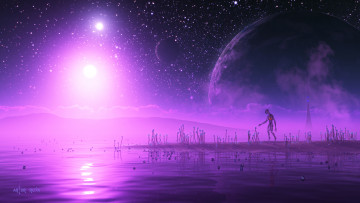 Картинка 3д графика fantasy фантазия планеты гуманоид