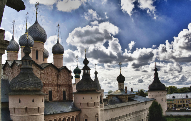 Обои картинки фото кремль, ростова, города, православные, церкви, монастыри, храм, купола