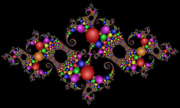 Картинка 3д графика fractal фракталы цвета шары узор фон
