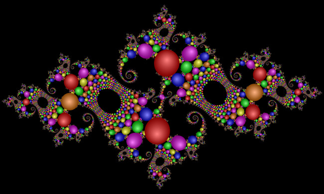 Обои картинки фото 3д, графика, fractal, фракталы, цвета, шары, узор, фон