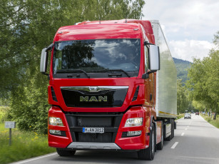 Картинка автомобили man красный 2014г 4x2 18-560 tgx