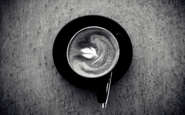 Картинка еда кофе +кофейные+зёрна стол капучино чашка
