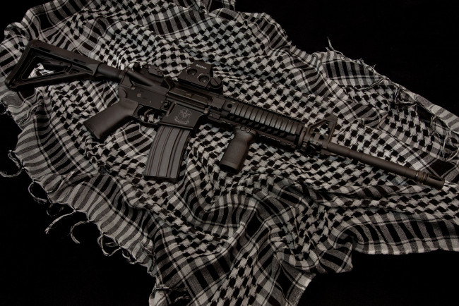 Обои картинки фото оружие, автоматы, ткань, штурмовая, винтовка, ar-15
