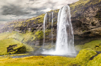 Картинка природа водопады водопад скала