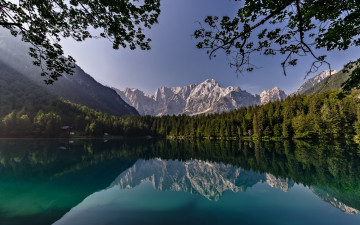 Картинка природа реки озера сьерра-невада ветки калифорния california деревья yosemite national park йосемити отражение лес горы озеро национальный парк sierra nevada mirror lake