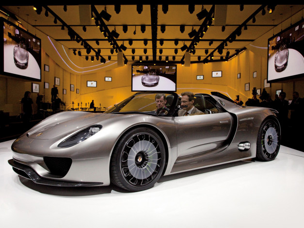 Обои картинки фото porsche 918 spyder concept 2010, автомобили, выставки и уличные фото, автосалон, выставка, 2010, 918, concept, spyder, porsche