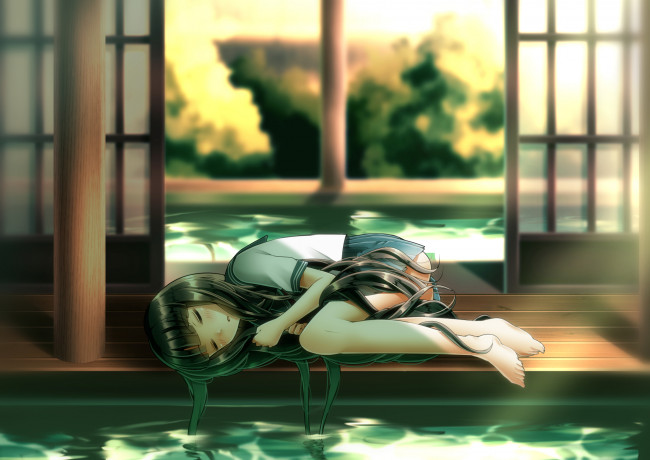 Обои картинки фото аниме, unknown,  другое, спит, девочка