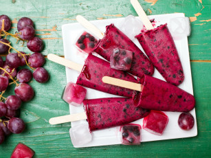 Картинка еда мороженое +десерты ягодное лед виноград