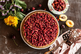 Картинка еда пироги десерт пирог вкусно выпечка земляника ягоды