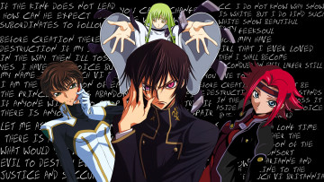 обоя аниме, code geass, персонажи