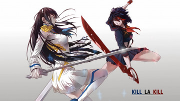 Картинка аниме kill+la+kill взгляд девушка фон