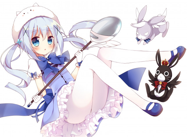 Обои картинки фото аниме, gochuumon wa usagi desu ka, gochuumon, wa, usagi, desu, ka