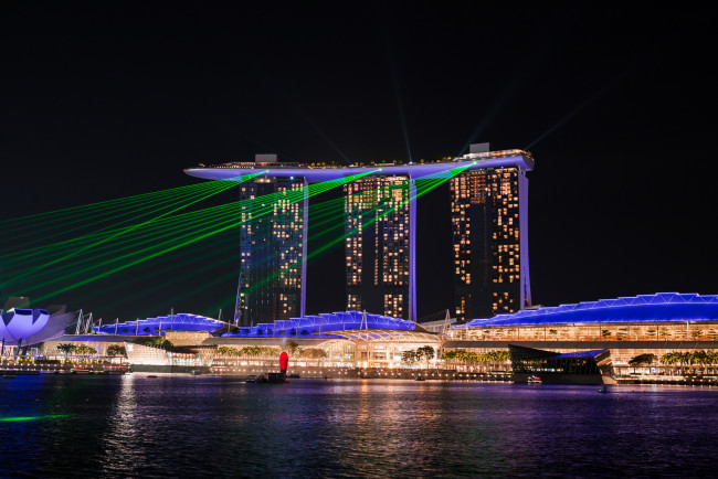 Обои картинки фото города, сингапур , сингапур, ночные, огни, singapore, night, lights