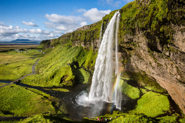 Обои картинки фото водопад сельяландсфосс, природа, водопады, исландия, сельяландсфосс, водопад