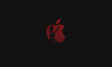 обоя компьютеры, apple, логотип, фон
