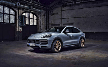 обоя 2022 porsche cayenne turbo gt, автомобили, porsche, вид, спереди, экстерьер, новый, серый, кайен, внедорожник, немецкие, машины, порше, 2022, cayenne, turbo, gt