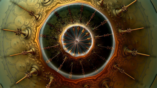Обои картинки фото 3д графика, фракталы , fractal, круги, кольча, орнамент