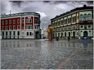 Картинка старая рига домская площадь города латвия