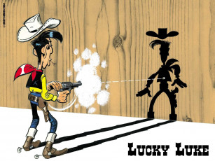 обоя lucky, luke, мультфильмы