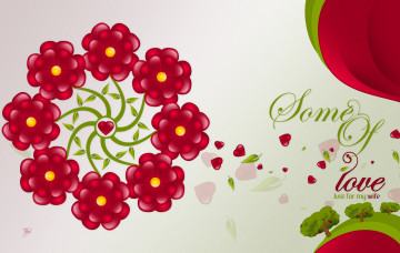 Картинка праздничные день св валентина сердечки любовь цветы