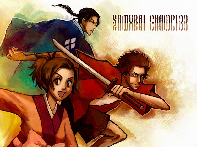 Обои картинки фото аниме, samurai, champloo, jin, mugen, fuu