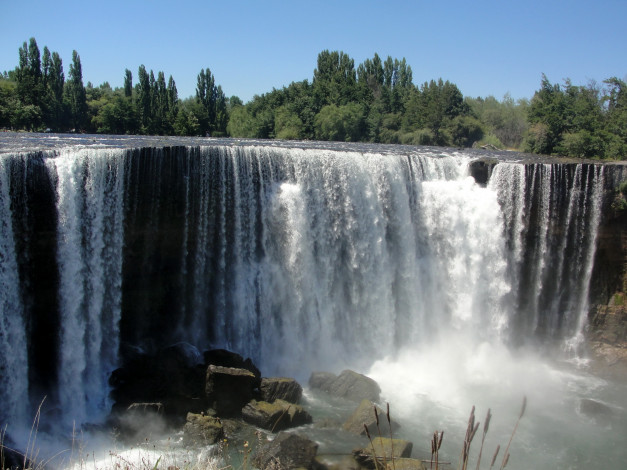 Обои картинки фото laja, falls, chile, природа, водопады