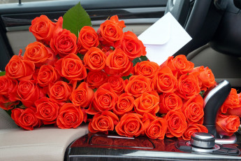 Картинка цветы розы конверт много оранжевый