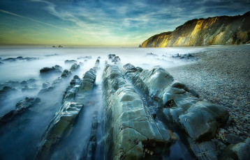 Картинка природа побережье камни море скалы небо