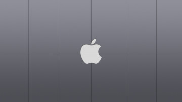 Картинка компьютеры apple линии полосы серый фон логотип яблоко