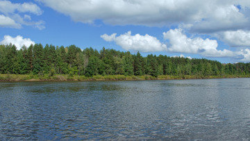 Картинка ветлуга природа реки озера облака лес река