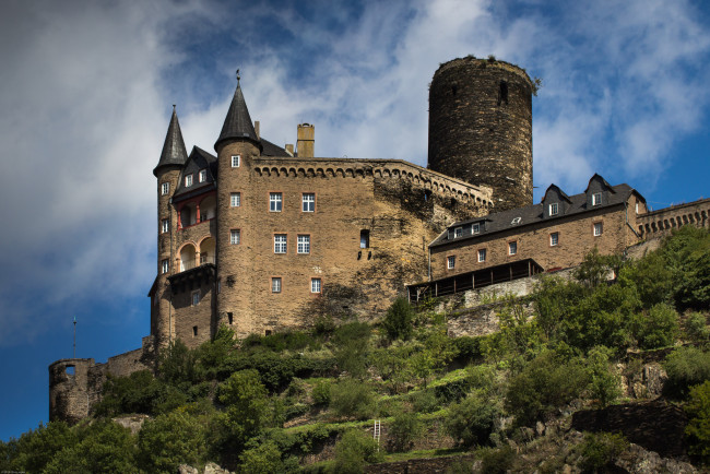 Обои картинки фото burg katz, города, замки германии, замок