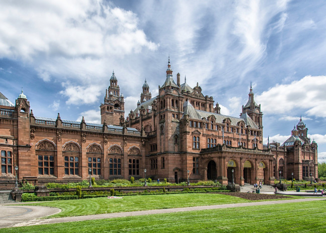 Обои картинки фото kelvingrove art gallery and museum - glasgow,  scotland,  uk, города, - здания,  дома, дворец