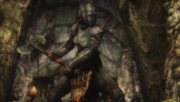 Картинка видео+игры the+elder+scrolls+v +skyrim рыцарь оружие