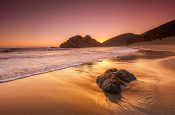 Картинка природа побережье рассвет пейзаж калифорния океан пляж