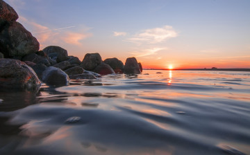 Картинка природа побережье камни море daiva cirtaute закат тишина